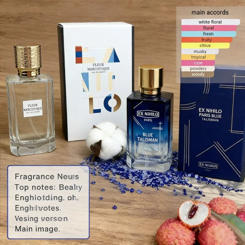 Enchanting Flower Fragrance, Unisex Woody Cologne, Fashion Blue Charm Perfume, Long-Lasting Scent for Men Women, Daily Dating